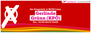 Im Gespräch: Gerlinde Grünn (KPÖ) @ HOSI Linz | Linz | Oberösterreich | Österreich