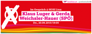 Im Gespräch: Klaus Luger und Gerda Weichsler-Hauer (SPÖ) @ HOSI Linz | Linz | Oberösterreich | Österreich