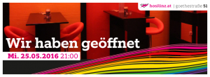 25.5.2016: Wir haben geöffnet @ HOSI Linz | Linz | Oberösterreich | Österreich