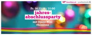 Jahresabschlussparty 2016 @ HOSI Linz | Linz | Oberösterreich | Österreich