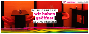 Wir haben geöffnet @ HOSI Linz | Linz | Oberösterreich | Österreich