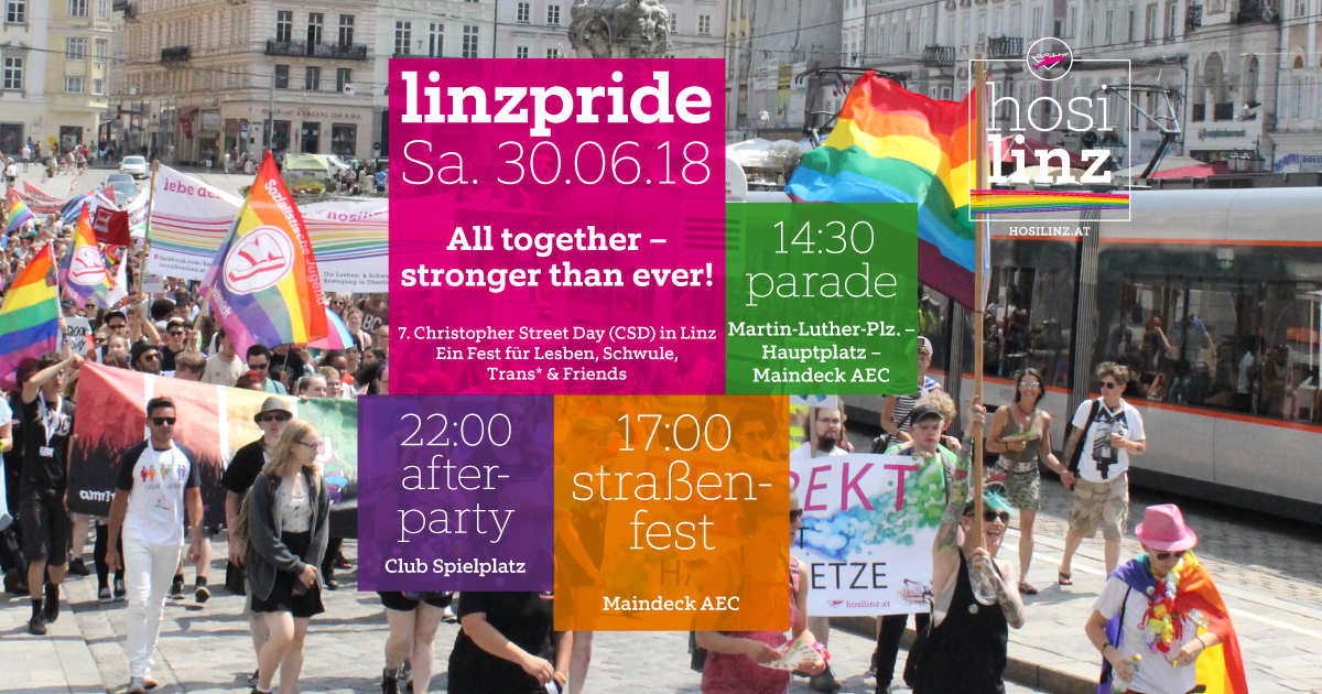 linzpride 2018: „All together – stronger than ever!“