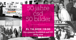 50 Bilder – 50 Jahre CSD @ Queer Bar forty nine