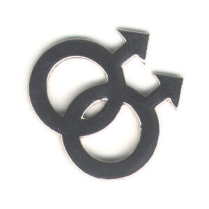 Pin Männerzeichen doppelt