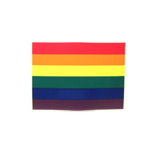 Regenbogen-Aufkleber rechteckig mittel