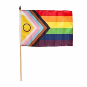 Fahne „Inter* Progress  Pride“ mit Stab