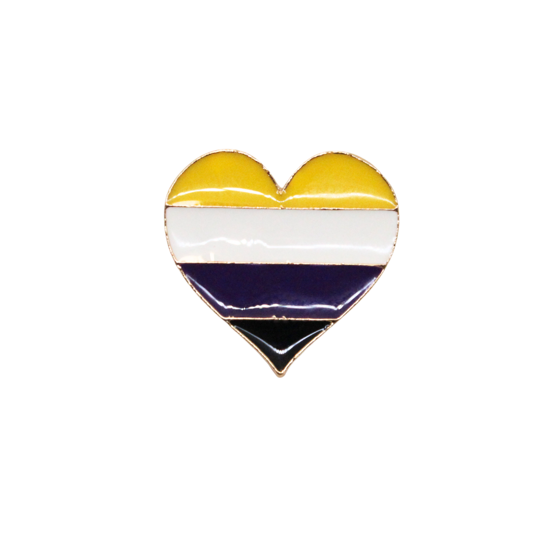 Pin “Non-binary” herzförmig