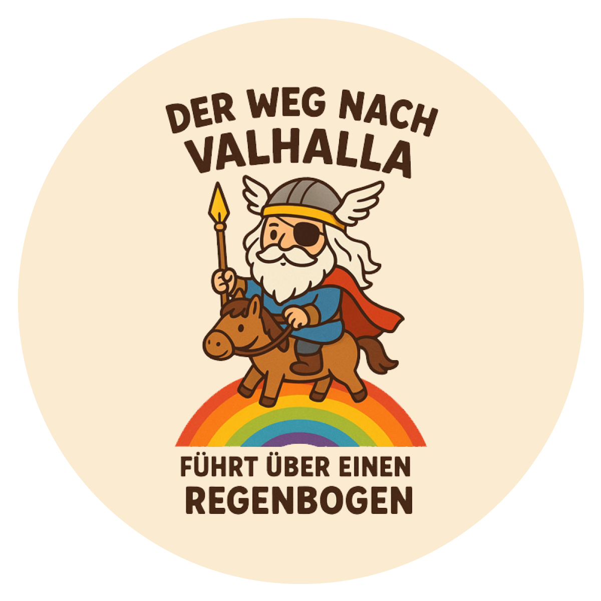 Button “Valhalla” (Rainbow)